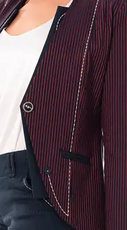 3. Vertical Stripe Jacket Maroon thumbnail