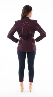 4. Vertical Stripe Jacket Maroon thumbnail