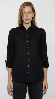 Alex Linen Shirt Black thumbnail