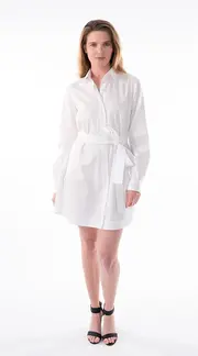 Olivia Shirt Dress Cotton White thumbnail