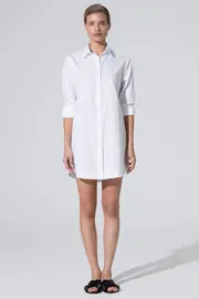 4. Olivia Shirt Dress Cotton White thumbnail
