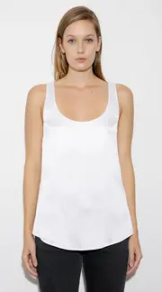 2. Kate White Silk Cami Wide Straps White thumbnail