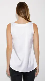 4. Kate White Silk Cami Wide Straps White thumbnail