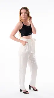 3. Oana Long Pant White thumbnail