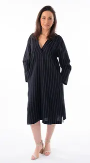 1. ATW Nalla Kaftan Navy Stripes thumbnail