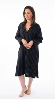 2. ATW Nalla Kaftan Navy Stripes thumbnail