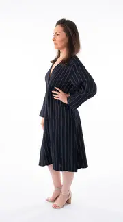 3. ATW Nalla Kaftan Navy Stripes thumbnail