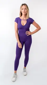 Low Back Jumpsuit Purple thumbnail