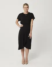 1. Merino Round Neckline Tee Black thumbnail