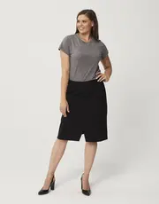 2. Merino Round Neckline Tee Black thumbnail