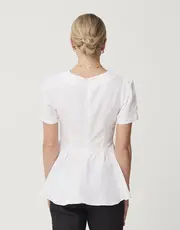 4. Linen Peplum Top Black thumbnail