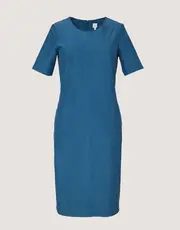 4. Classic Merino Sheath Dress Moroccan Blue thumbnail