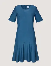 4. Merino Drop Waist Dress Moroccan Blue thumbnail