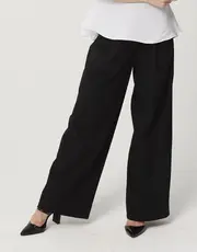 Wide Leg Merino Pant Black thumbnail