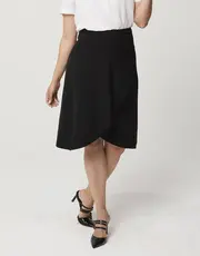 Merino Fold Skirt Black thumbnail