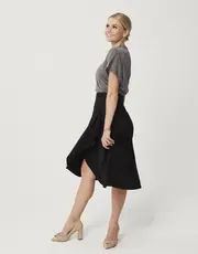 2. Merino Fold Skirt Black thumbnail
