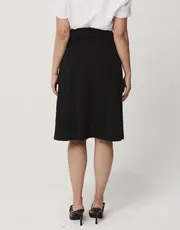 3. Merino Fold Skirt Black thumbnail