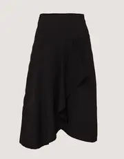 4. Merino Fold Skirt Black thumbnail