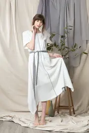 Plume Dress White or Grey thumbnail