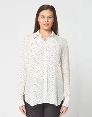 1. Silk Collared Shirt White & Black thumbnail