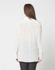3. Silk Collared Shirt White & Black thumbnail