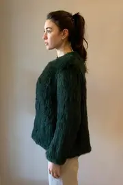 2. Collarless Rabbit Fur Green thumbnail