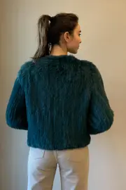 3. Collarless Rabbit Fur Teal thumbnail