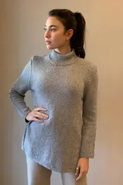 1. Ashbrook Pearl Jersey High Neck Tunic Pearl Grey thumbnail