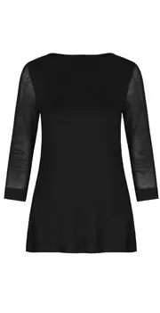 2. 11415 Modal Black Lace Sleeve Black thumbnail