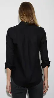 4. Thumb Alex Linen Shirt Black