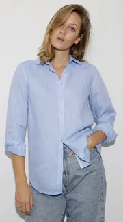 3. Thumb Alex Linen Shirt Blue