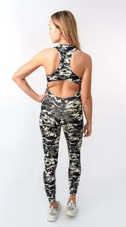 4. Thumb Jumpsuit T-Back Army