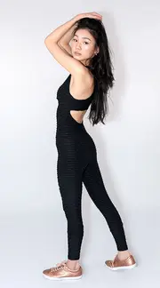 1. Thumb Jumpsuit T-Back Black