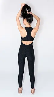 3. Thumb Jumpsuit T-Back Black