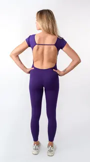 3. Thumb Low Back Jumpsuit Purple