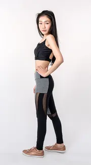 1. Thumb Sport Top back cross over Black