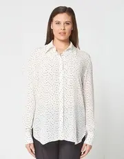 1. Thumb Silk Collared Shirt White & Black