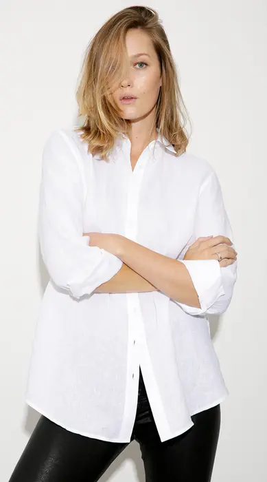 Alex Linen Shirt White