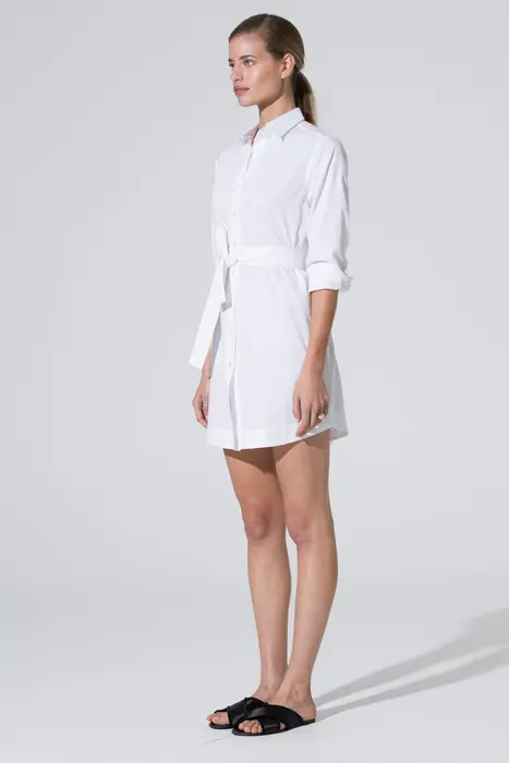 3. Olivia Shirt Dress Cotton White thumbnail