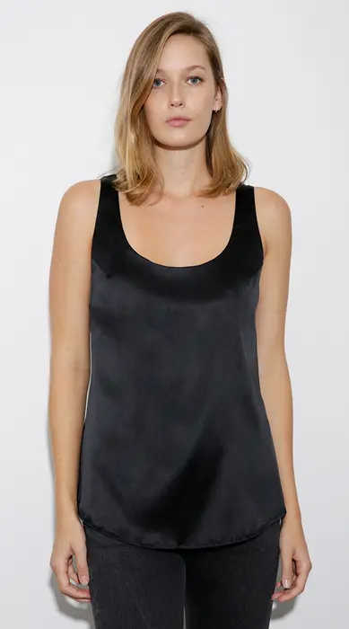 Kate Silk Cami Black