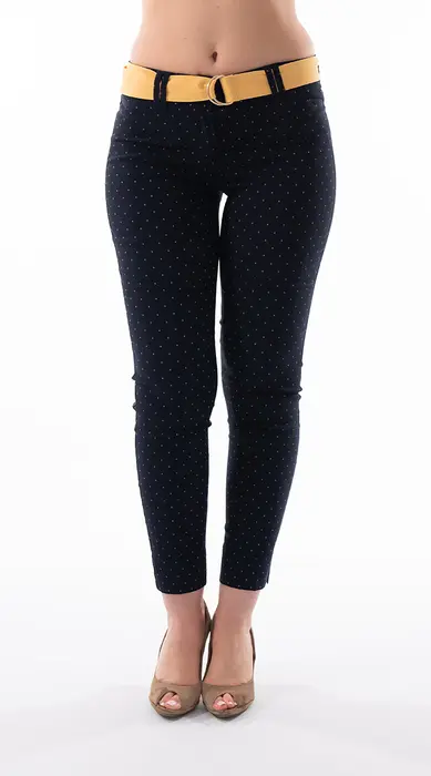 Navy Polka Dots Navy Blue & Yellow