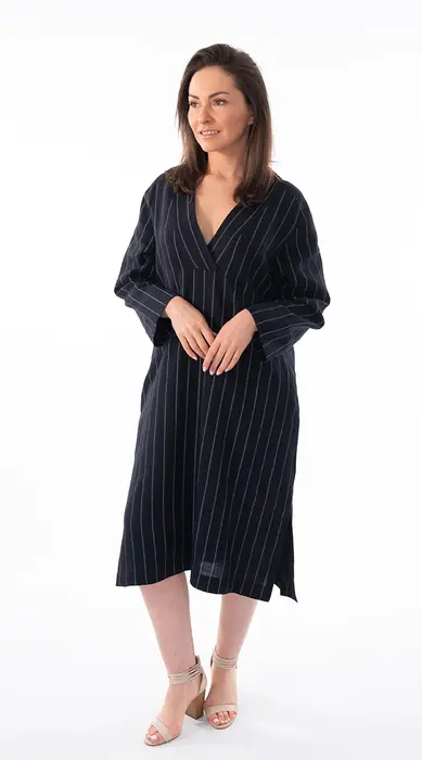 2. ATW Nalla Kaftan Navy Stripes thumbnail