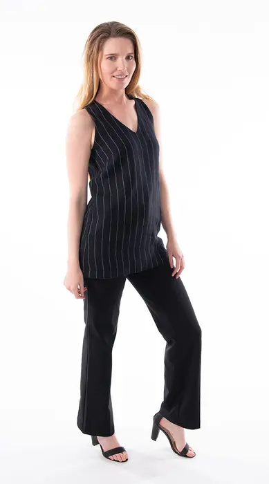1. Asha Tunic Navy blue and white stripe thumbnail