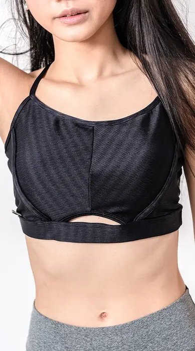 Sport Top back cross over Black