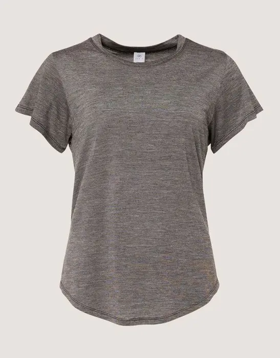 Merino Round Neckline Tee Black