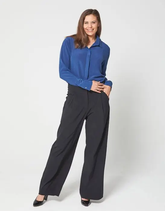 1. Silk Collared Shirt Royal Blue thumbnail