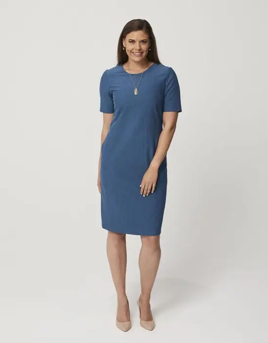 1. Classic Merino Sheath Dress Black thumbnail