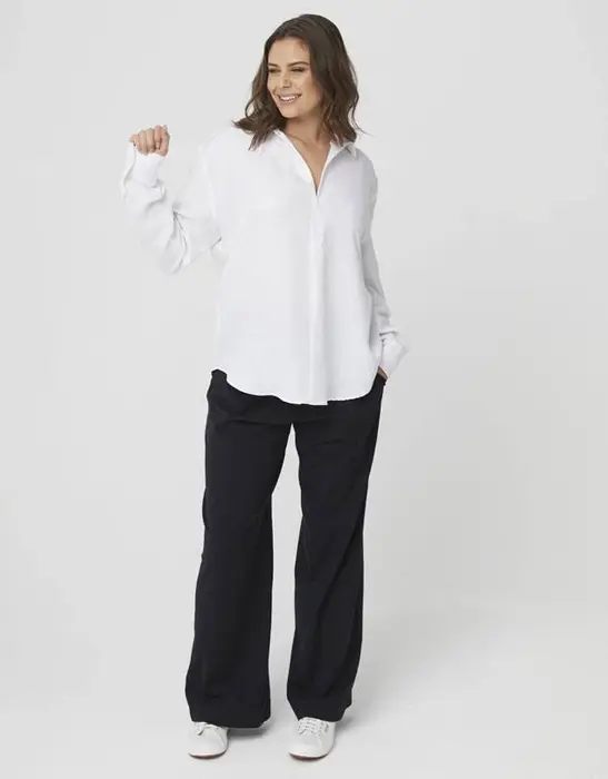 2. Wide Leg Merino Pant Black thumbnail