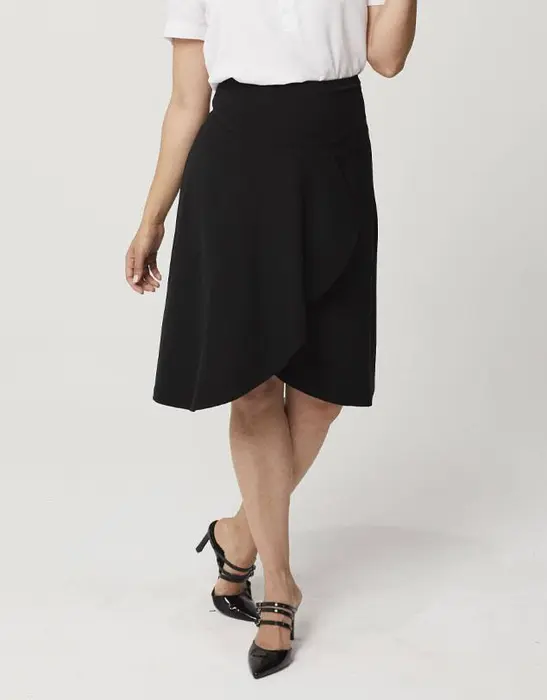 Merino Fold Skirt Black