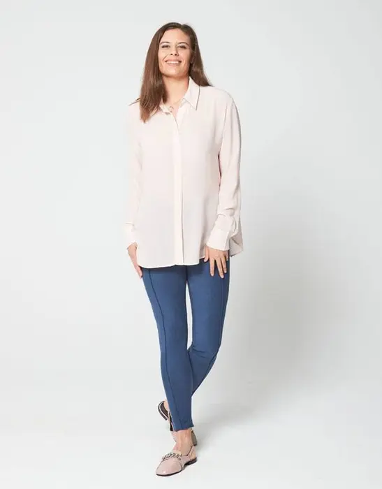 Silk Collared Shirt Pink